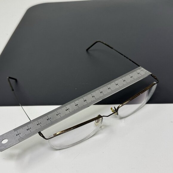 Giorgio Armani Eyeglasses 1063 1308 54-18-140 Made in Italy Minimal Half Rimless - Picture 9 of 11